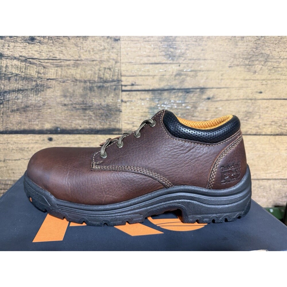 🔥Timberland PRO Titan Oxford Alloy Toe Work Shoes Mens 8.5W Brown -NEW $160